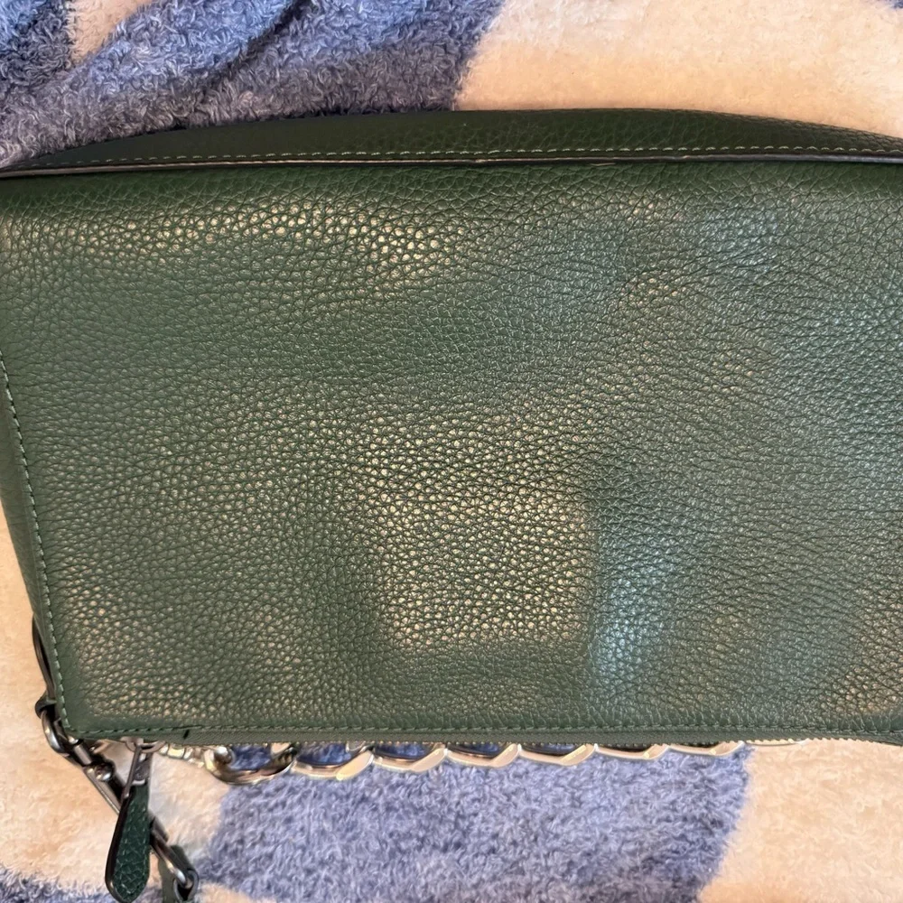 Coach Holden Crossbody Leather with Chain - Everglade/Silver - Picture 5 of 8